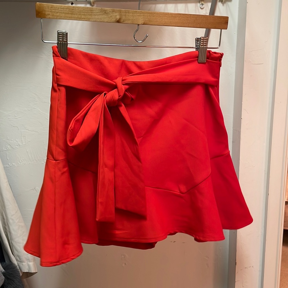 Brand new Zara red skirt with built in shorts size small